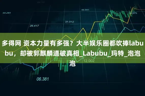 多得网 资本力量有多强？大半娱乐圈都吹捧labubu，却被郭麒麟道破真相_Labubu_玛特_泡泡