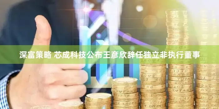 深富策略 芯成科技公布王彦欣辞任独立非执行董事